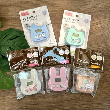 | 現貨 |日本 Seria 磁吸式 附電池 烘焙必備 廚房計時器 白兔/粉紅兔/小熊/小鳥/小花