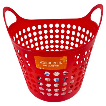 KEYWAY 聯府 圓型EVA置物籃  圓型 紅色  中(342 x 338 x 360mm)