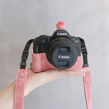 佳能R50相機包適用r100微單粉色收納殼g7x2裝飾底座g7x3斜挎肩帶
