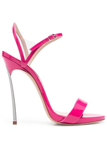 Casadei - buckle-fastening leather sandals - women - Patent Calf Leather/Calf Leather/Polyurethane/Calf Leather - 36 - Pink