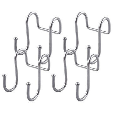 304不銹鋼雙S型強力掛鉤  銀色  4個