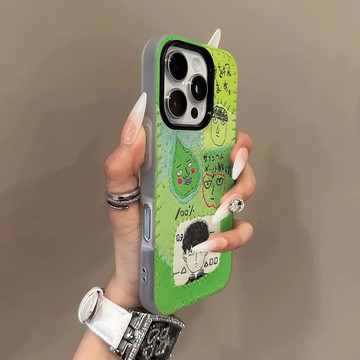 免運+隔日🚚Magsafe磁吸手機殼 綠底靈能百分百 蘋果17promax 16 15plus14 13 1211防摔