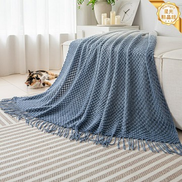 【輕奢復古】針織毯 蓋毯 沙發毯 午睡毯 披肩 床尾毯 裝飾毯 北歐風民宿 加厚保暖 流蘇設計 多場景適用