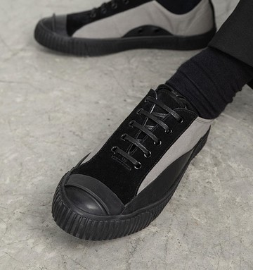 Cubist Basket Suede 立體折線 麂皮拼接 帆布鞋 硫化鞋