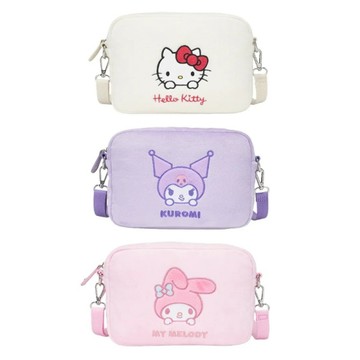 PG x 三麗鷗Sanrio 曬娃雙面斜背包-凱蒂/酷洛米/美樂蒂