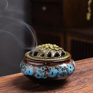現貨供應 弘喧 買 300克 沉香粉 袋裝 送 陶瓷 薰香爐 越南 沉香 芽莊 惠安 助眠 安神   仿古 環香 煙供爐