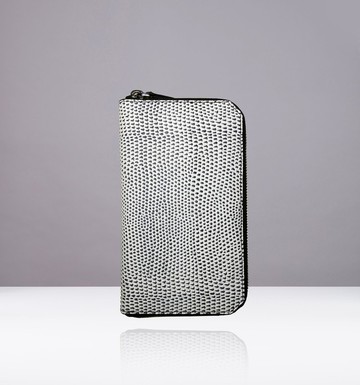 NEVER MIND-多功能護照卡夾-真牛皮-黑白