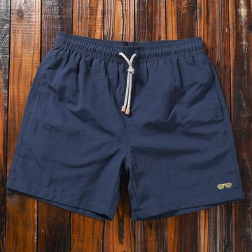 男士沙灘褲  速干輕薄寬松休閑純色短褲  帶內襯游泳健身運動泳褲