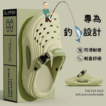 台灣出貨🔥2026夏季新款男士洞洞鞋 戶外防滑大底溯溪鞋 EVA厚底洞洞鞋 夏季防滑耐磨釣魚開車涼拖鞋 Q彈踩屎感