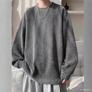 ⚡新春特惠⚡ 滿天星圓領衛衣 男秋季 2025新款 上衣服美式 男裝無帽重磅斑馬紋外套 HXCW