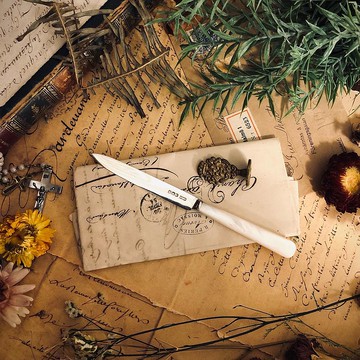 英國喬治五世時期 Sheffield母貝柄純銀刃拆信刀