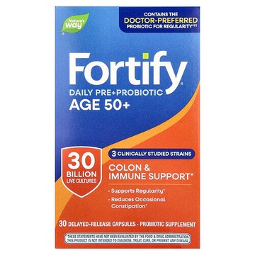 Nature's Way, Fortify®，50 歲以上成年人日常益生菌，300 億 CFU，30 粒緩釋膠囊