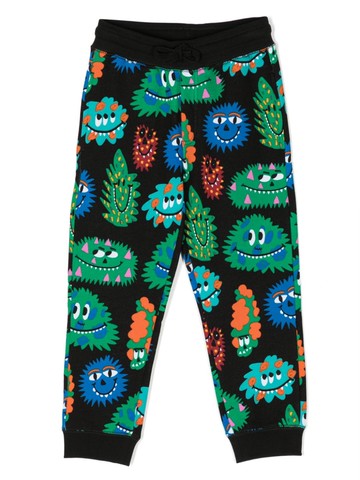 Stella McCartney Kids - Monster Faces stretch-cotton track pants - kids - pure cotton/Elastane - 8 - Black