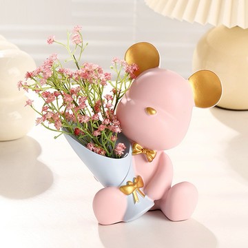 【COZY PLUS+】可愛捧花小熊擺件#CP0121 求婚禮物 桌上擺飾 生日禮物 交換禮 婚禮小物