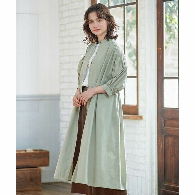 S Size Onward 小さいサイズ エスサイズオンワード L Aube コットンレーヨンカフタン ワンピース ライトグリーン系 0 通販 Lineポイント最大get Lineショッピング