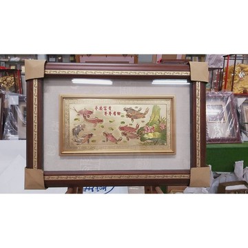 匾額 金箔畫 年年有餘 開幕送禮 喬遷禮物 退休賀禮 新居落成送禮