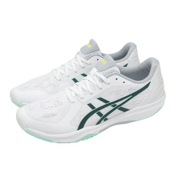 桌球鞋 Dynafeather 男女鞋 白 綠 室內運動鞋 緩震 1073A064102