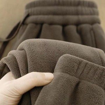 褲子秋冬季雙面搖粒絨寬松大碼束腳哈倫情侶男女加絨加厚休閑衛褲