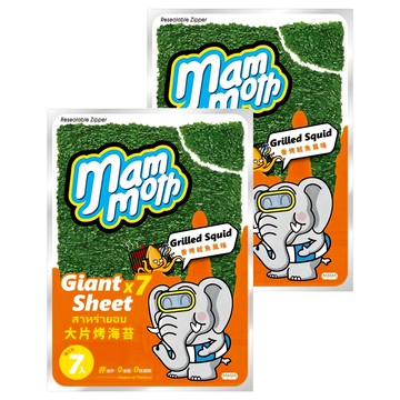 MM象 泰式烤海苔 香烤魷魚口味 大片 7入  42g  2包