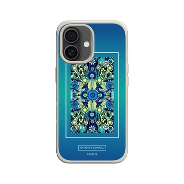 iPhone 16 SolidX 貝殼灰 - Catalina Estrada - Flower Garden - Blue