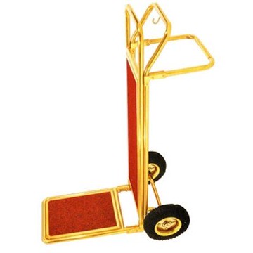 【屬過大商品，運費請先詢問】手推行李車(鍍鈦/紅毯)/H302T