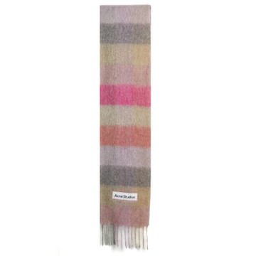Acne Studios Mohair Checked 馬海毛格紋 圍巾 紫粉色 淡紫色 粉色 CA0084.BOB