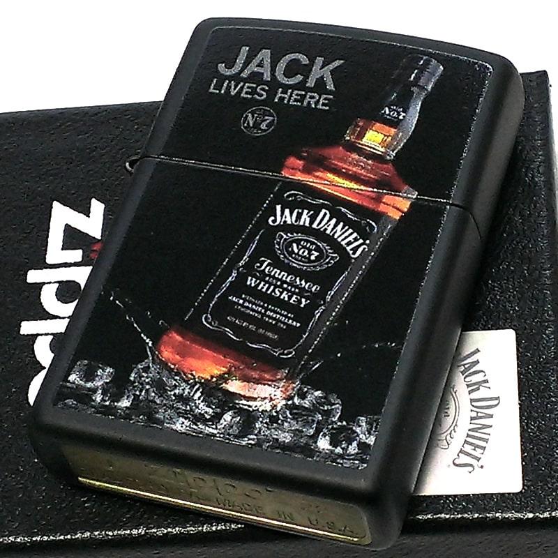 ZIPPO ライター ジャックダニエル ジッポ ブラック Jack Daniel s 黒 かっこいい お酒 ウィスキー メンズ 渋い