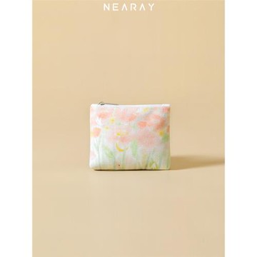 尼睿x矢月關馬 原創清新插畫零錢包便攜拉鏈帆布包日系卡包耳機包