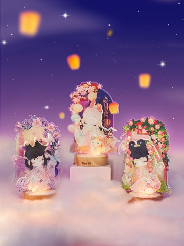 rolife若來Nanci詩情畫意亞克力拼圖小夜燈夜間臥室睡眠燈插電款