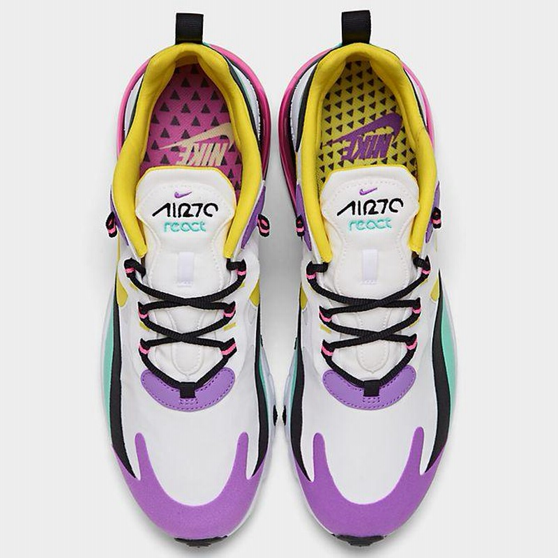 Air max 270 react white yellow black outlet violet