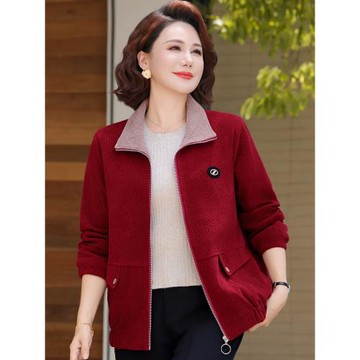 媽媽裝洋氣中老年女裝短款外套薄款上衣2025春秋新款休閑時尚夾克