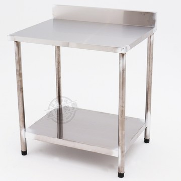 ABIS 【Abis】客製商品-豪華升級版加牆款二層430不鏽鋼桌/料理桌/工作桌/工作台/流理台(72X56CM)-1入