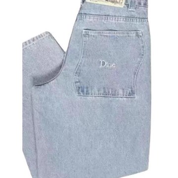 美式復古滑板hiphop新款春季嘻哈風潮牌直筒褲牛仔褲闊腿褲長褲潮