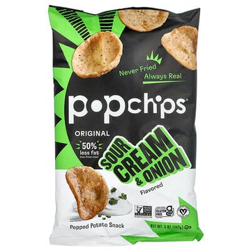 Popchips, 薯片，優酪乳油&洋蔥，5盎司（142克）