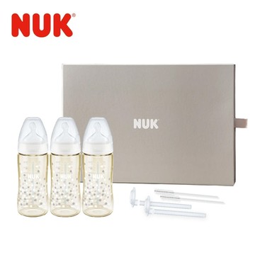 德國【NUK】防脹氣感溫奶瓶新生兒禮盒