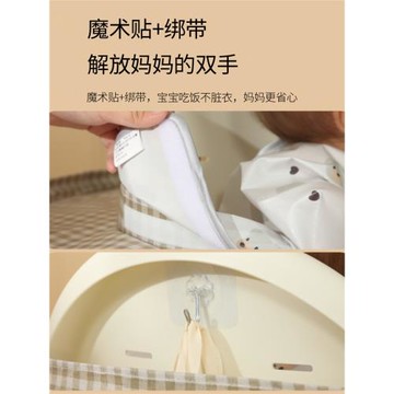 寶寶自主進食吃飯神器防臟墊兒童餐椅圍罩防水喂食圍兜托盤二合一