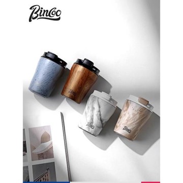 Bincoo陶瓷內膽保溫杯女復古高顏值咖啡杯便攜隨行杯子不銹鋼水杯