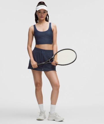 Textured Mesh High-Rise Tennis Skirt Size XL
