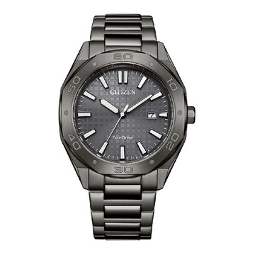 CITIZEN 星辰 Gents系列 BM7637-81H 八角形格紋錶盤男士腕錶 黑 41.0mm