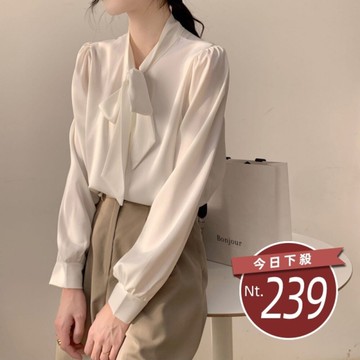 【台灣發貨】韓版氣質設計感襯衫 長袖上衣 長袖t恤 衣服 女裝 上衣【W414】