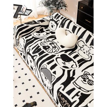 雪尼爾沙發蓋布四季通用防滑卡通防塵毯防貓抓2025新款后背全包巾