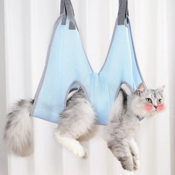 寵物固定神器 寵物美容吊床 寵物吊床 寵物用品 貓咪洗澡剪指甲神器防抓咬洗貓袋固定保定貓包束縛掛貓袋寵物吊床