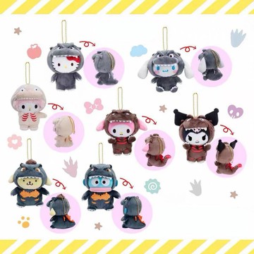 可愛怪獸🎀哥吉拉 kitty 酷洛米絨毛吊飾 巧克貓玩偶 美樂蒂公仔 大耳狗鑰匙圈 布丁狗 生日交換禮物三麗鷗哥斯拉k
