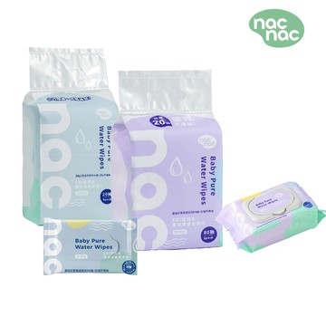 【蝦皮直營】nac nac EDI嬰兒潔膚柔濕巾80抽/20抽