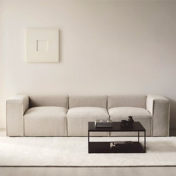 【iloom 怡倫家居】PLOCO 防潑水/亞麻混紡4人座沙發 沙發 4人沙發 大沙發 四人沙發 四人座沙發