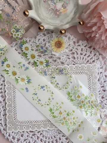 燦燦花叢 花卉造景 PET 和紙膠帶 特殊油墨 台灣製