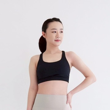 FITNESS 美背支撐型運動內衣 + 贈送品牌購物袋 簡潔白 S號