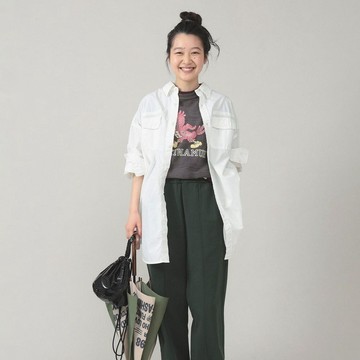 BEAMS BOY / 女裝 平織 USN BIG 襯衫