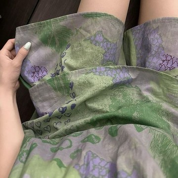 【臺灣出貨 免運】特價清倉綠色碎花套裝家居服性感吊帶睡衣可外穿清涼背心雲朵棉女