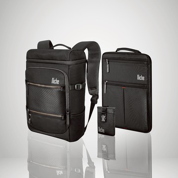 【Niche 樂奇】城市旅人天琴座商務後背包 N-19301 筆電包 手機包 3件一組